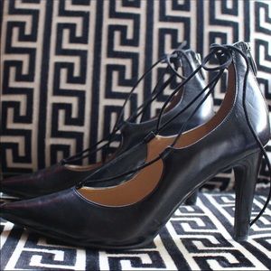 Franco Sarto leather lace up pump